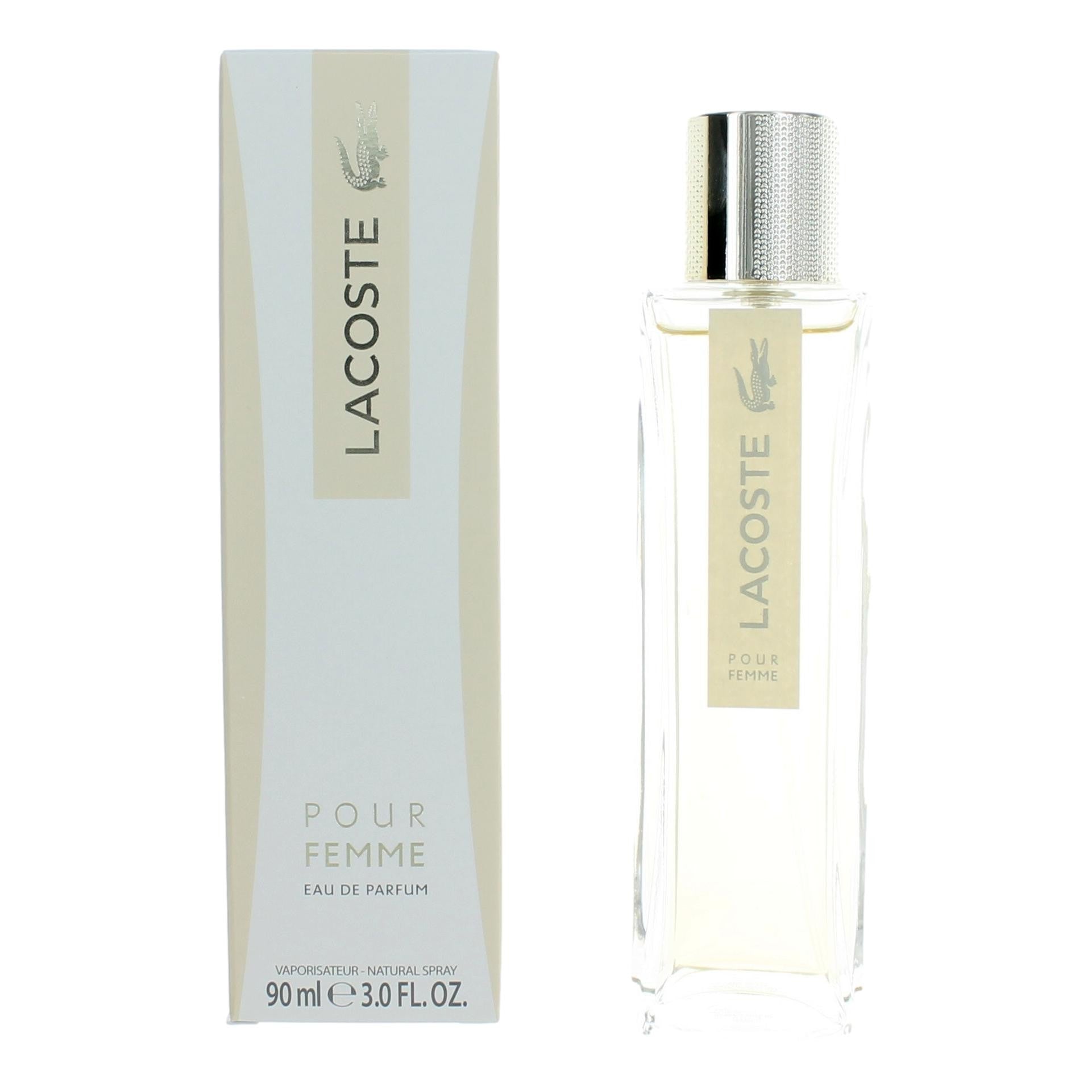 Bottle of Lacoste Pour Femme by Lacoste, 3 oz Eau De Parfum Spray for Women